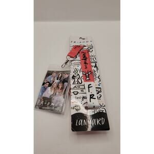 Friends TV Show Reversible Lanyard with Breakaway Clip and ID Holder White